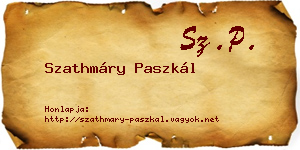 Szathmáry Paszkál névjegykártya